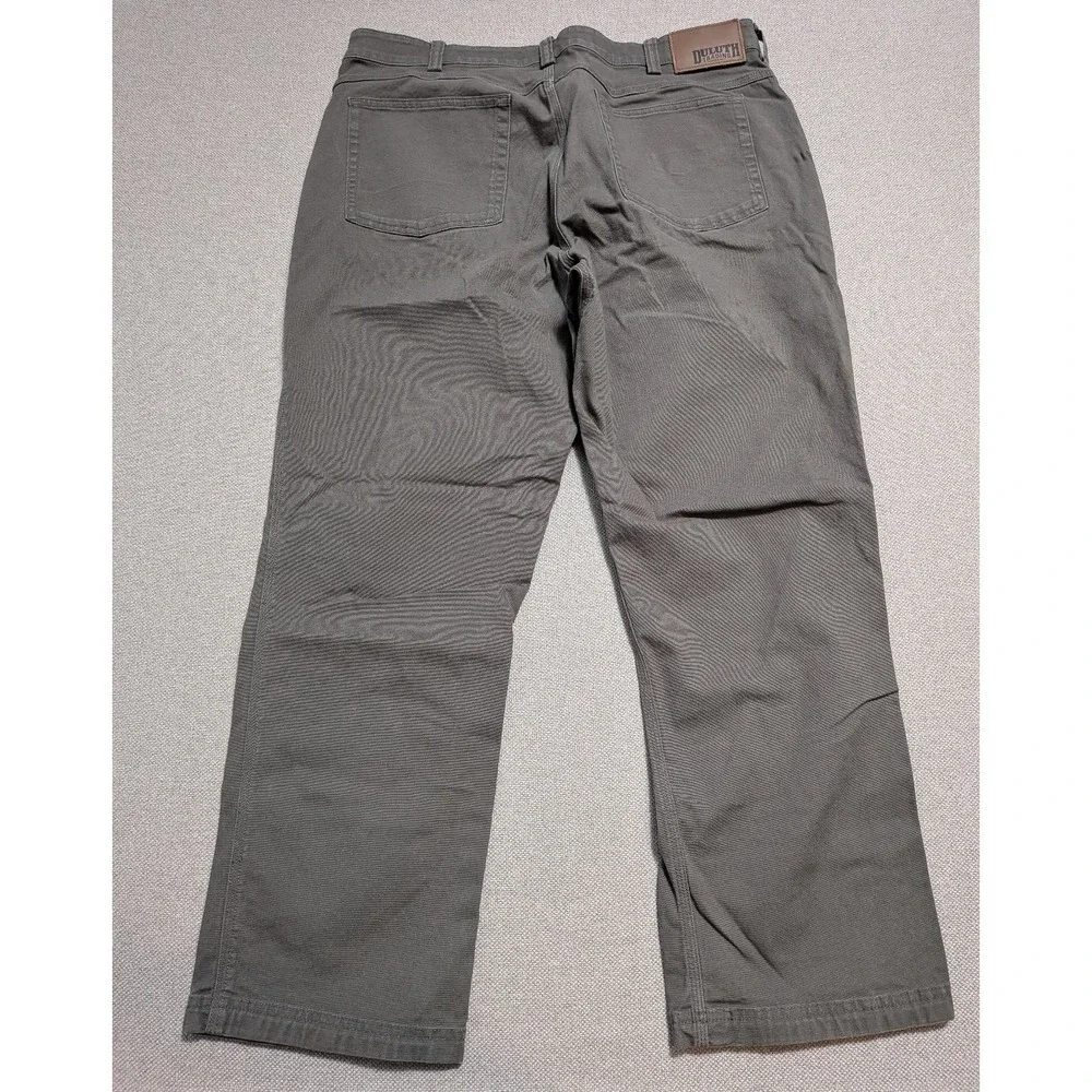 Duluth Trading Men's 38x30 Olive Green Flex Fire Hose Canvas Workwear Pants